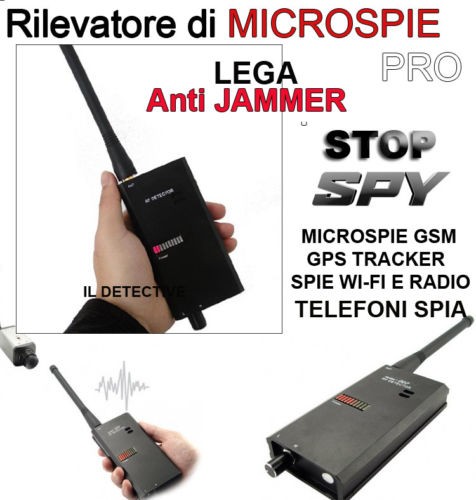 RILEVATORE MICROSPIE CIMICI SPIE MICROTELECAMERE GSM GPS RILEVA SPY CAMERA