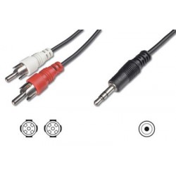 CAVO STEREO 1 CONN 3.5MM / 2 CONN RCA 2 MT (LP243)