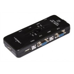 SWITCH KVM 4 PC CON MOUSE TASTIERA USB - VGA (LKKWM4)